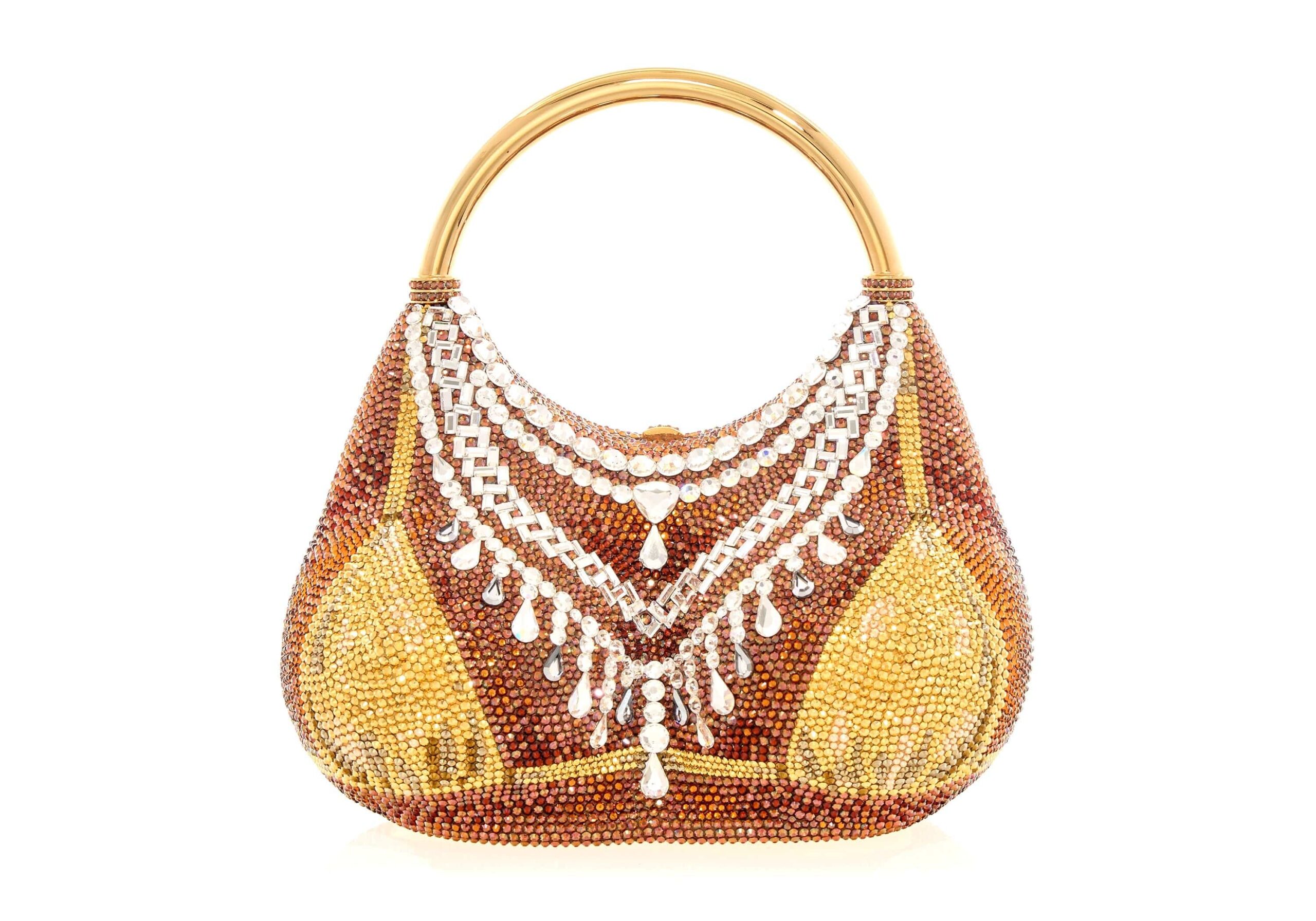 Judith Leiber Bust Gold Bikini Bag - Judith Leiber Crystal Clutch - Luxury Evening Bag - Shop at Coveti