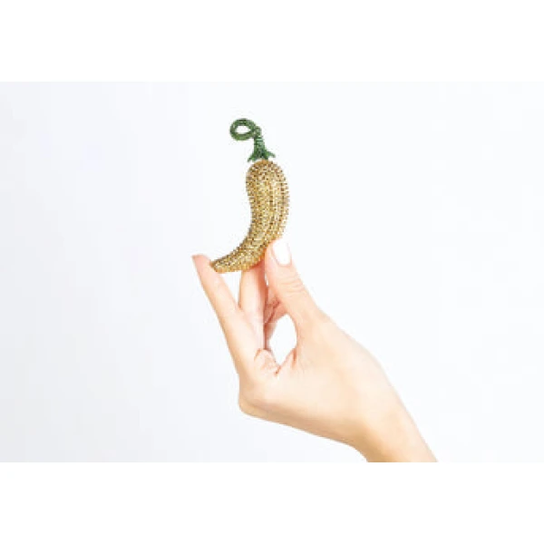 Judith Leiber Chili Pepper Pillbox Serrano - Judith Leiber Crystal Clutch - Luxury Evening Bag - Shop at Coveti
