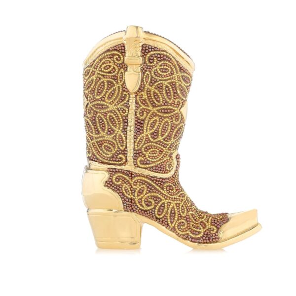 Judith Leiber Cowboy Boot Austin Brown - Judith Leiber Crystal Clutch - Luxury Evening Bag - Shop at Coveti