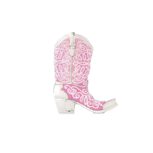 Judith Leiber Cowboy Boot Austin Pink Purse
