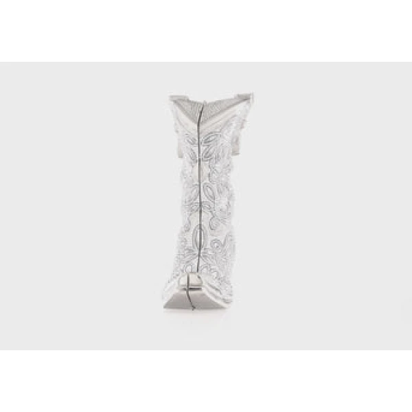 Judith Leiber Cowboy Boot Austin Silver Purse - Judith Leiber Crystal Clutch - Luxury Evening Bag - Shop at Coveti