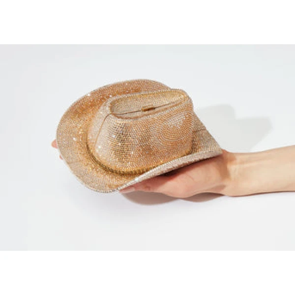 Judith Leiber Cowboy Hat Cheyenne Purse - Judith Leiber Crystal Clutch - Luxury Evening Bag - Shop at Coveti
