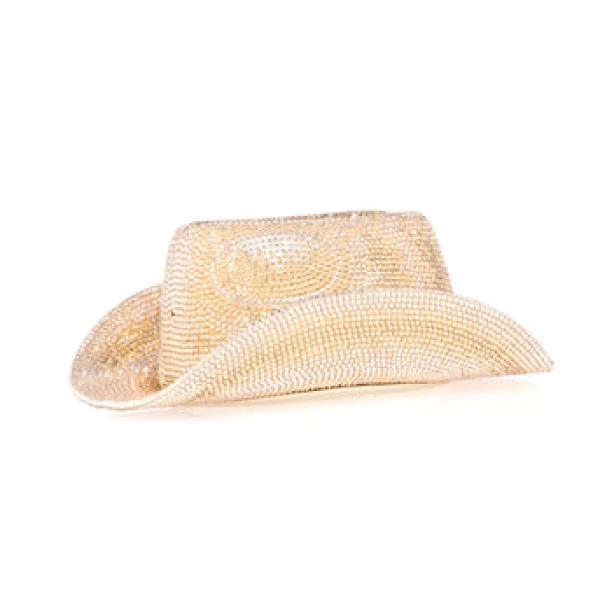 Judith Leiber Cowboy Hat Cheyenne Purse - Judith Leiber Crystal Clutch - Luxury Evening Bag - Shop at Coveti
