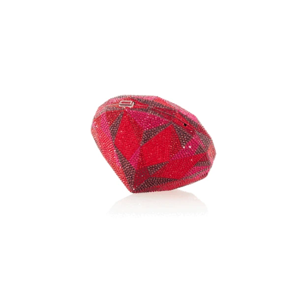 Judith Leiber Designer Diamond Ruby Handbag - Judith Leiber Crystal Clutch - Luxury Evening Bag - Shop at Coveti