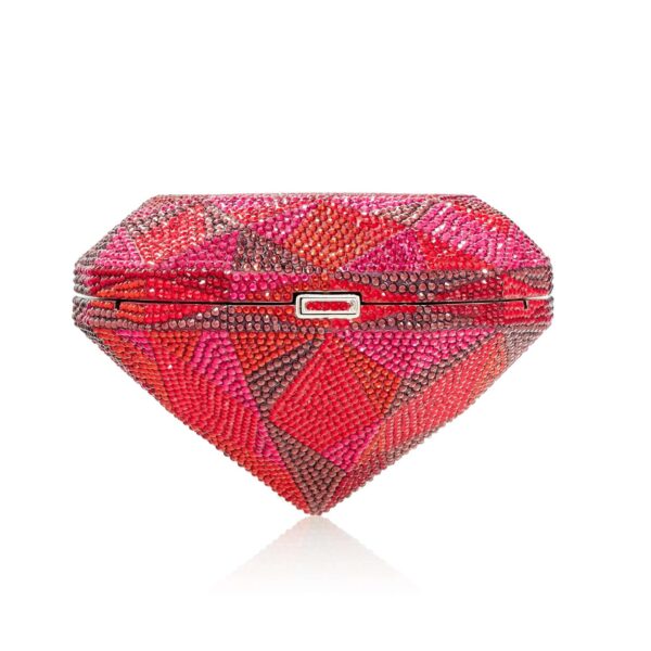 Judith Leiber Designer Diamond Ruby Handbag - Judith Leiber Crystal Clutch - Luxury Evening Bag - Shop at Coveti
