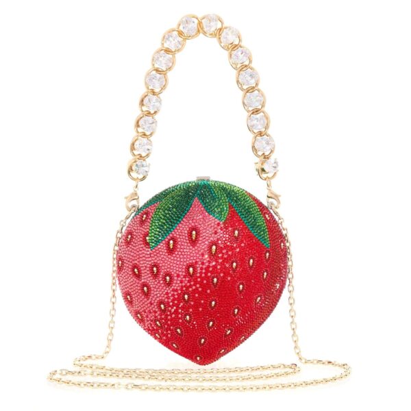 Judith Leiber Designer Strawberry Handbag - Judith Leiber Crystal Clutch - Luxury Evening Bag - Shop at Coveti