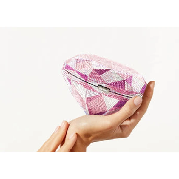 Judith Leiber Diamond Pink - Judith Leiber Crystal Clutch - Luxury Evening Bag - Shop at Coveti