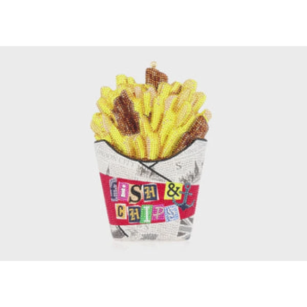 Judith Leiber French Fries Fish And Chips - Judith Leiber Crystal Clutch - Luxury Evening Bag - Shop at Coveti