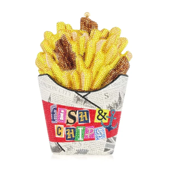 Judith Leiber French Fries Fish And Chips - Judith Leiber Crystal Clutch - Luxury Evening Bag - Shop at Coveti