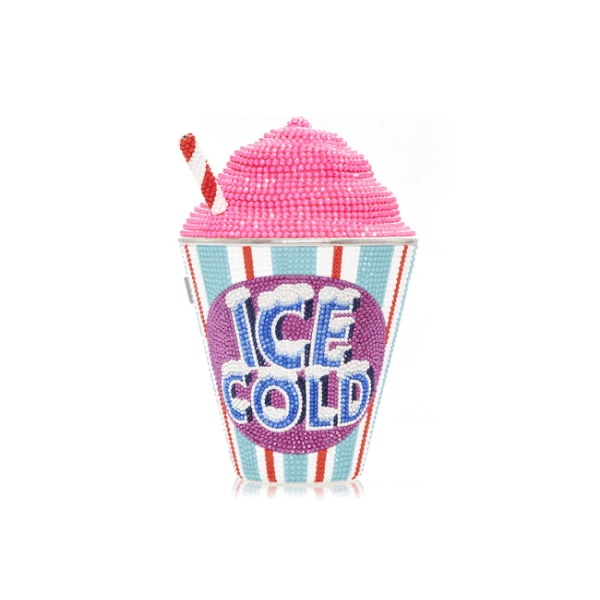 Judith Leiber Frozen Drink Ice Cold - Judith Leiber Crystal Clutch - Luxury Evening Bag - Shop at Coveti