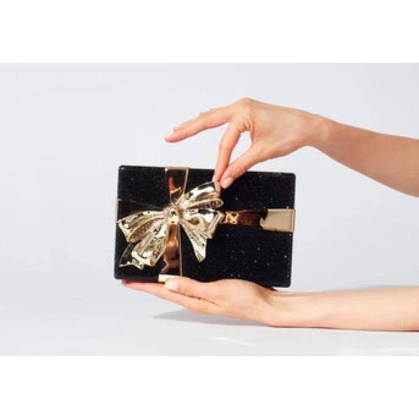 Judith Leiber Gift Box Surprise Black - Judith Leiber Crystal Clutch - Luxury Evening Bag - Shop at Coveti