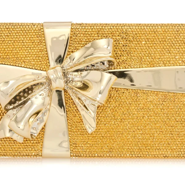 Judith Leiber Gift Box Surprise Gold - Judith Leiber Crystal Clutch - Luxury Evening Bag - Shop at Coveti