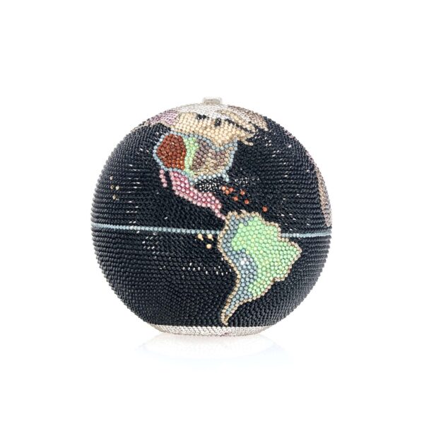 Judith Leiber Globe Hayden Planetarium Black - Judith Leiber Crystal Clutch - Luxury Evening Bag - Shop at Coveti