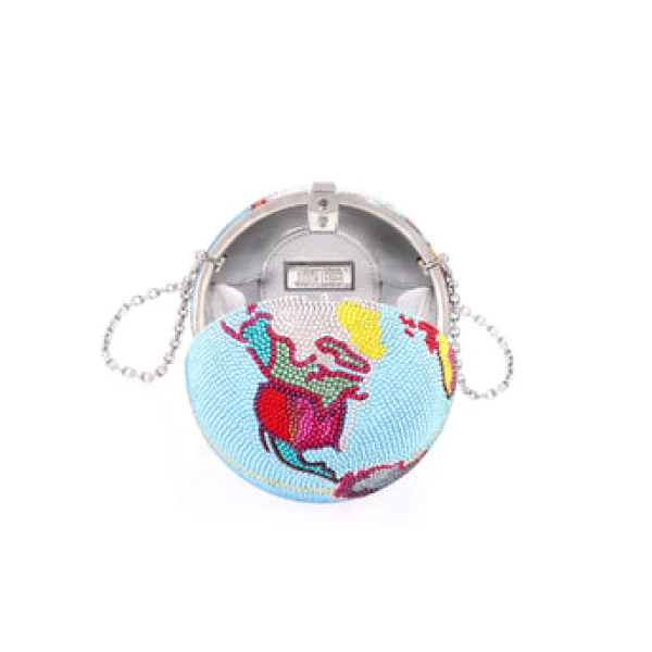 Judith Leiber Globe Hayden Planetarium Blue - Judith Leiber Crystal Clutch - Luxury Evening Bag - Shop at Coveti