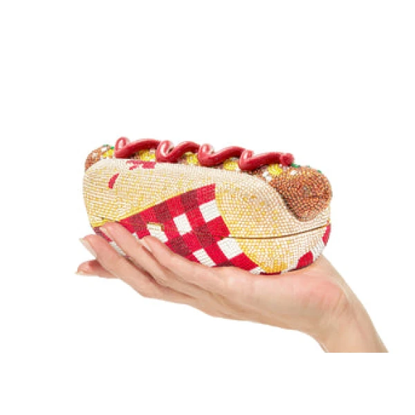Judith Leiber Hot Dog Handbag - Judith Leiber Crystal Clutch - Luxury Evening Bag - Shop at Coveti