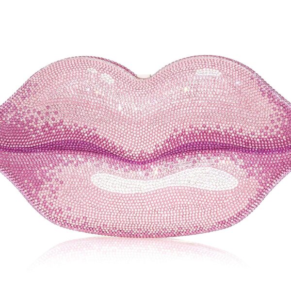 Judith Leiber Hot Lips Pink Designer Purse - Judith Leiber Crystal Clutch - Luxury Evening Bag - Shop at Coveti