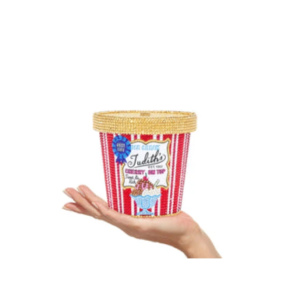 Judith Leiber Judith's Best Ice Cream Pint - Judith Leiber Crystal Clutch - Luxury Evening Bag - Shop at Coveti