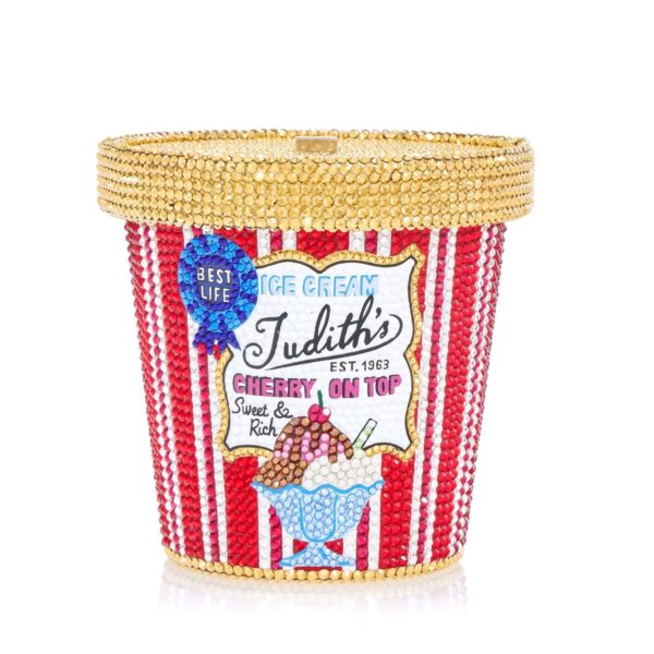 Judith Leiber Judith's Best Ice Cream Pint - Judith Leiber Crystal Clutch - Luxury Evening Bag - Shop at Coveti