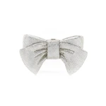 Judith Leiber Just For You Bow Silver Designer Handbag - Judith Leiber Crystal Clutch - Luxury Evening Bag - Shop at Coveti
