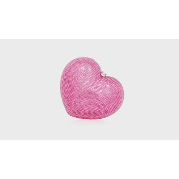Judith Leiber L'Amour Petit Coeur Pink - Judith Leiber Crystal Clutch - Luxury Evening Bag - Shop at Coveti