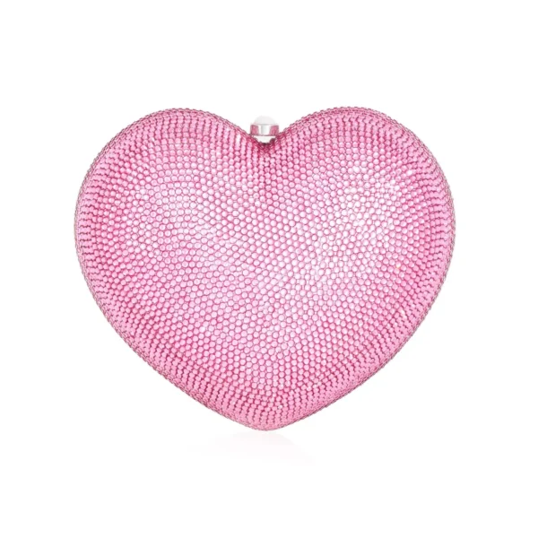 Judith Leiber L'Amour Petit Coeur Pink - Judith Leiber Crystal Clutch - Luxury Evening Bag - Shop at Coveti