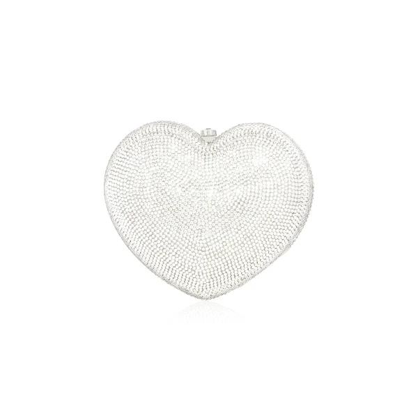 Judith Leiber L’Amour Petit Coeur Silver