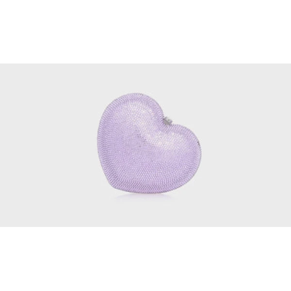 Judith Leiber L'Amour Petit Coeur Violet - Judith Leiber Crystal Clutch - Luxury Evening Bag - Shop at Coveti