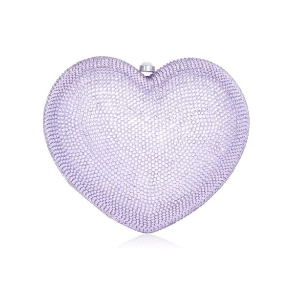 Judith Leiber L'Amour Petit Coeur Violet - Judith Leiber Crystal Clutch - Luxury Evening Bag - Shop at Coveti