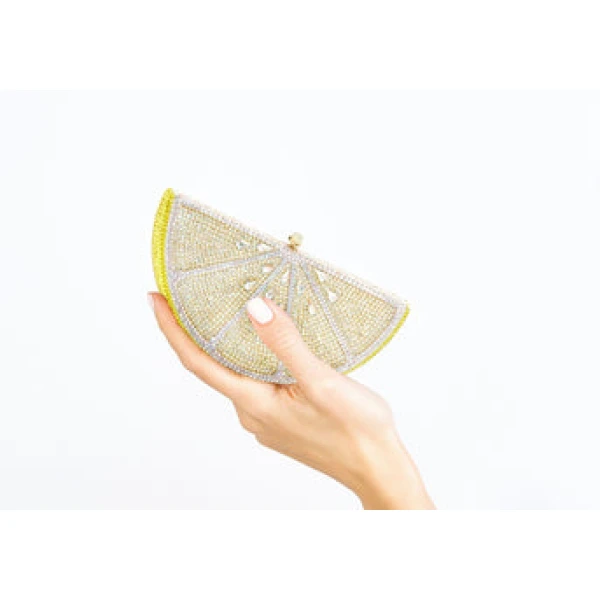 Judith Leiber Lemon Slice - Judith Leiber Crystal Clutch - Luxury Evening Bag - Shop at Coveti