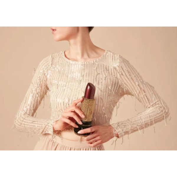 Judith Leiber Lipstick Burgundy Glitter - Judith Leiber Crystal Clutch - Luxury Evening Bag - Shop at Coveti