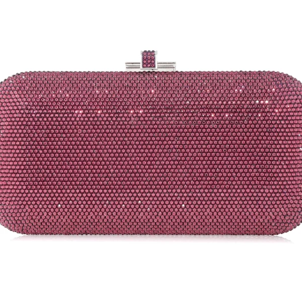 Judith Leiber Long Slide Fullbead Amethyst - Judith Leiber Crystal Clutch - Luxury Evening Bag - Shop at Coveti