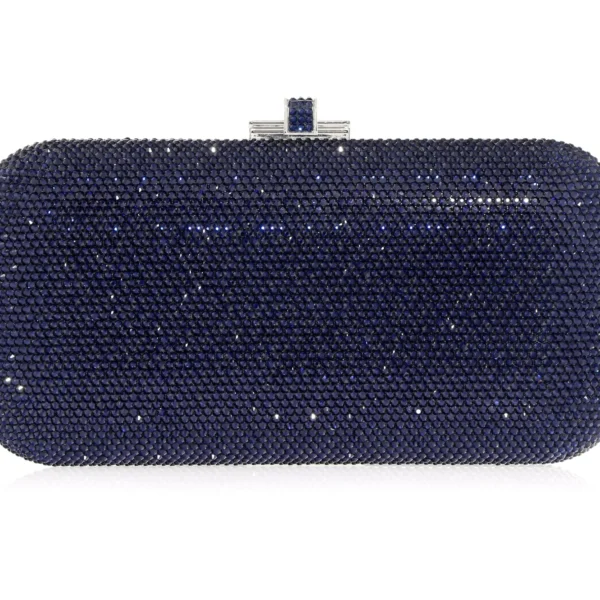 Judith Leiber Long Slide Navy - Judith Leiber Crystal Clutch - Luxury Evening Bag - Shop at Coveti