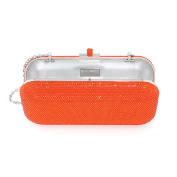 Judith Leiber Long Slide Orange - Judith Leiber Crystal Clutch - Luxury Evening Bag - Shop at Coveti