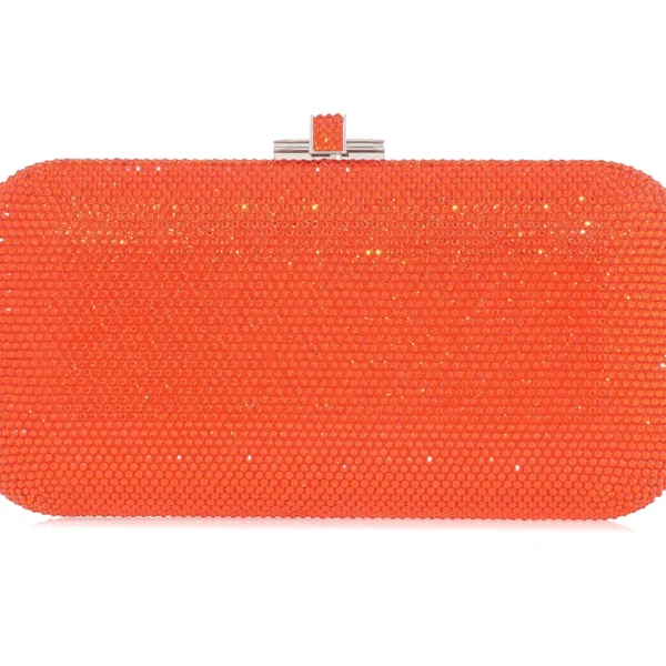 Judith Leiber Long Slide Orange - Judith Leiber Crystal Clutch - Luxury Evening Bag - Shop at Coveti