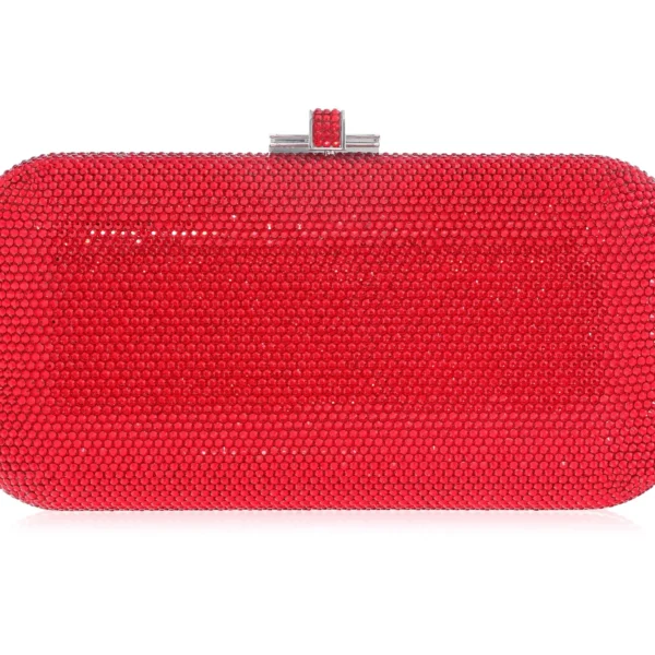 Judith Leiber Long Slide Red - Judith Leiber Crystal Clutch - Luxury Evening Bag - Shop at Coveti