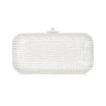 Judith Leiber Long Slide Silver - Judith Leiber Crystal Clutch - Luxury Evening Bag - Shop at Coveti