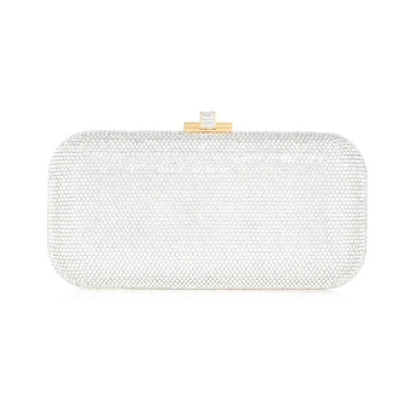 Judith Leiber Long Slide Silver - Judith Leiber Crystal Clutch - Luxury Evening Bag - Shop at Coveti