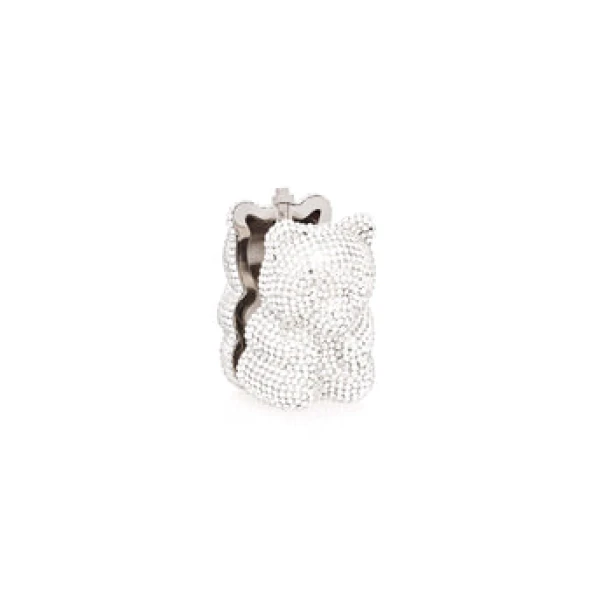 Judith Leiber Mini Gummy Bear Silver - Judith Leiber Crystal Clutch - Luxury Evening Bag - Shop at Coveti