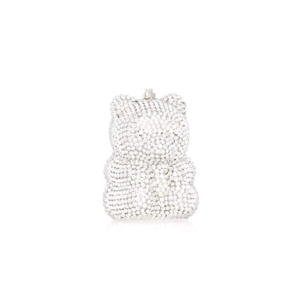 Judith Leiber Mini Gummy Bear Silver - Judith Leiber Crystal Clutch - Luxury Evening Bag - Shop at Coveti