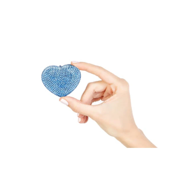 Judith Leiber Mini Heart Light Sapphire - Judith Leiber Crystal Clutch - Luxury Evening Bag - Shop at Coveti