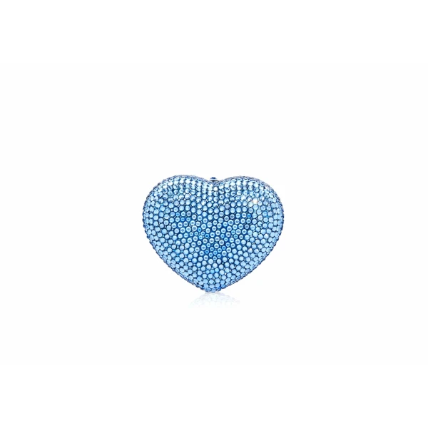 Judith Leiber Mini Heart Light Sapphire