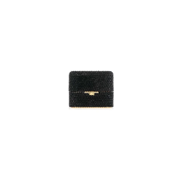 Judith Leiber Miniature Box Say Yes Black