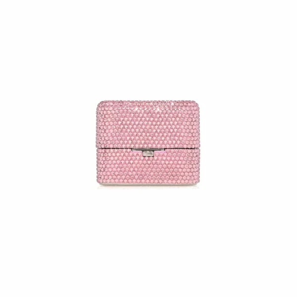 Judith Leiber Miniature Box Say Yes Pink - Judith Leiber Crystal Clutch - Luxury Evening Bag - Shop at Coveti