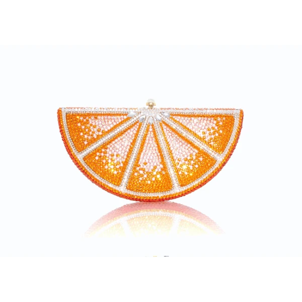Judith Leiber Orange Slice - Judith Leiber Crystal Clutch - Luxury Evening Bag - Shop at Coveti