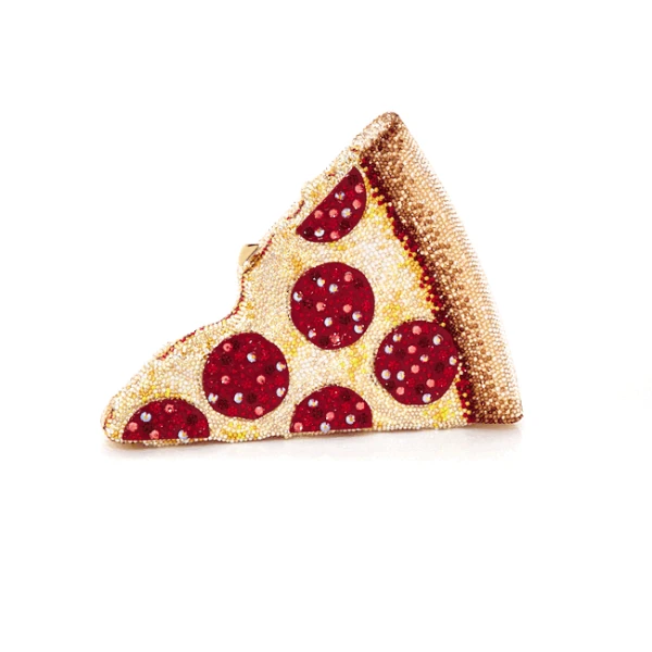 Judith Leiber Pepperoni Pizza - Judith Leiber Crystal Clutch - Luxury Evening Bag - Shop at Coveti