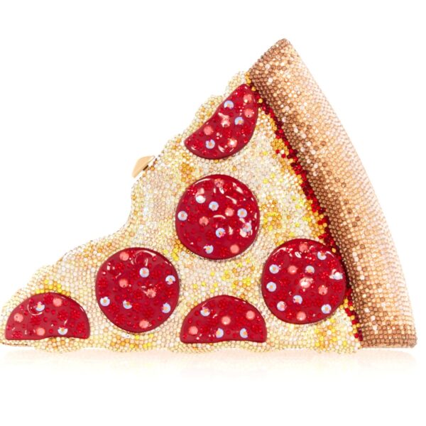 Judith Leiber Pepperoni Pizza - Judith Leiber Crystal Clutch - Luxury Evening Bag - Shop at Coveti