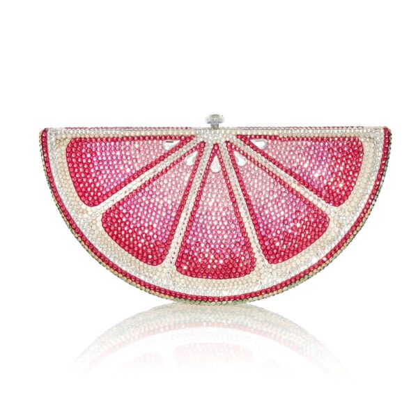 Judith Leiber Pink Lemon Slice - Judith Leiber Crystal Clutch - Luxury Evening Bag - Shop at Coveti