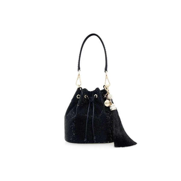 Judith Leiber Piper Bucket Black