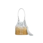 Judith Leiber Piper Bucket Caviar Gradient Golden - Judith Leiber Crystal Clutch - Luxury Evening Bag - Shop at Coveti