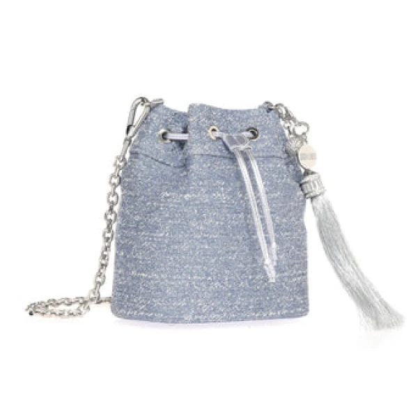 Judith Leiber Piper Sparkle Denim Sky Blue - Judith Leiber Crystal Clutch - Luxury Evening Bag - Shop at Coveti